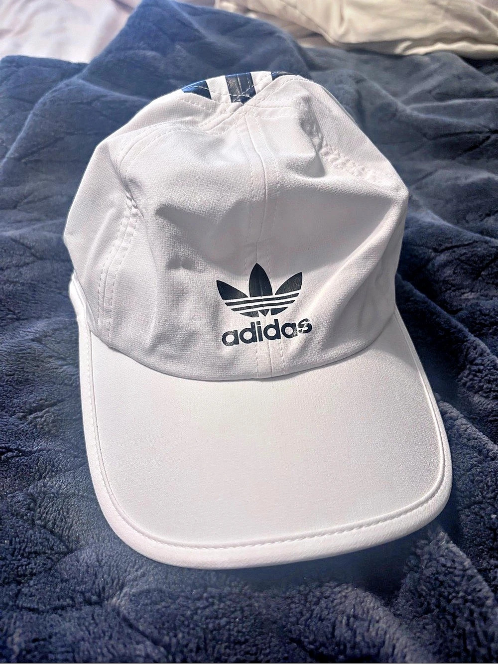 adidas Relaxed Trefoil Strapback Hat White Cap